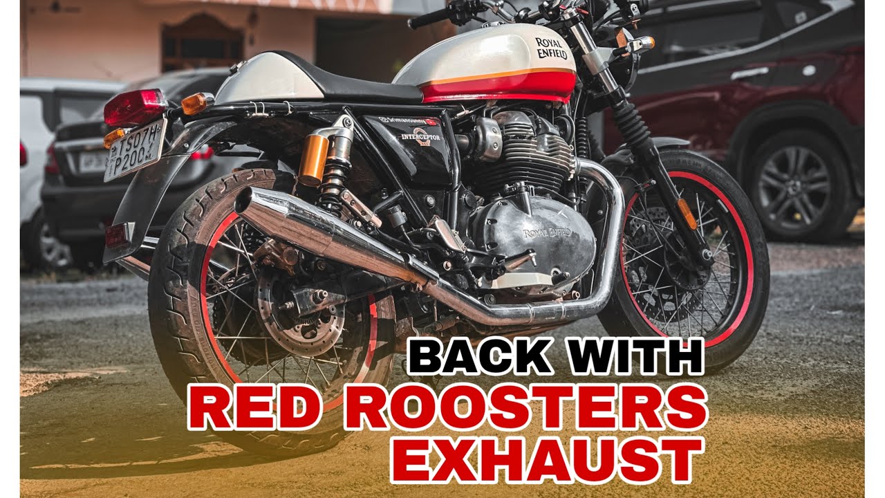 BACK WITH RED ROOSTER EXHAUST🔥| INTERCEPTOR 650 BS6 | TELUGU MOTOVLOG| SRIMANSUNNY