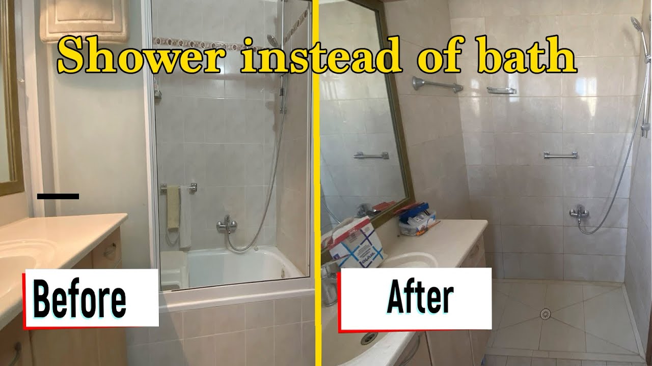 Bathroom Remodel: Replacing Bathtub With Shower | Before and After