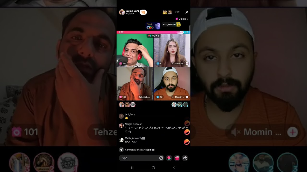 Sajjad Jani Ustad G TikTok Live Broadcast 