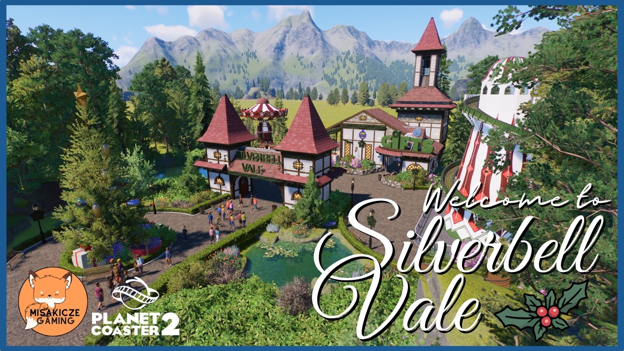 Welcome To The SILVERBELL VALE - Cozy Winter Park ENTRANCE Build! | Planet Coaster 2 |  Ep. 1 | ❄️🎄🎁
