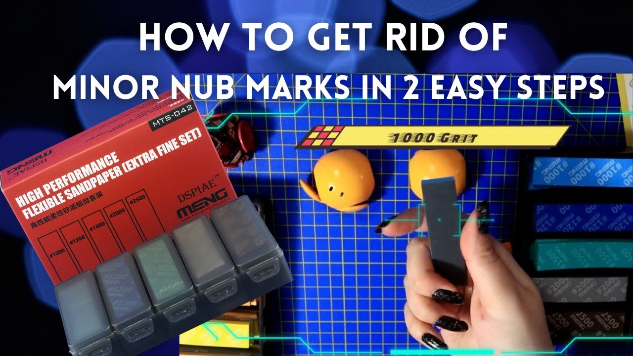 How to remove minor nub marks in 2 Easy Steps⚡Dspiae Flexible Sandpaper Set #gunpla #gunam