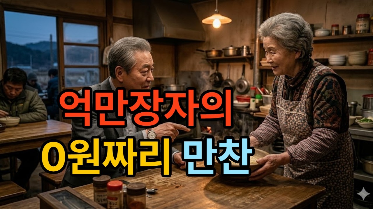 억만 장자의 0원 짜리 만찬!!  시간이 중요하다 ..