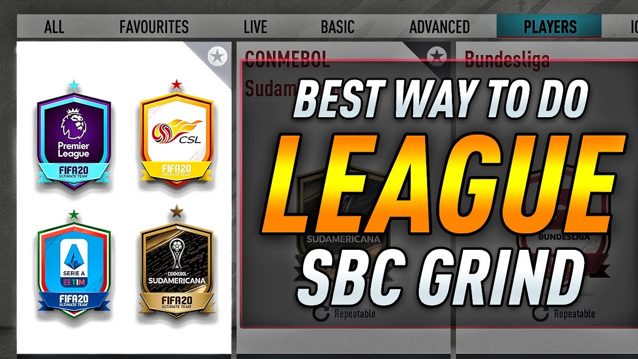 BEST WAY TO GRIND LEAGUE SBC PACKS For CHEAP!! (League SBC Method)