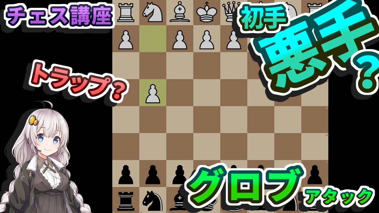 【チェス講座】４６．奇抜すぎる初手に注意！ - グロブアタックのトラップについて解説します