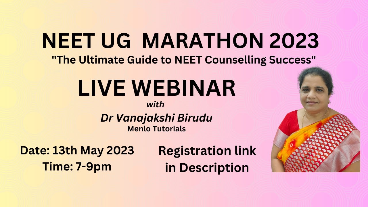 1. NEET UG MARATHON 2023 WEBINAR 1