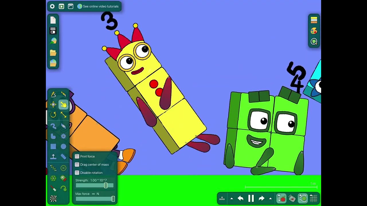 Algodoo and Numberblocks Fun 🤩 #numberblocks #algodoo
