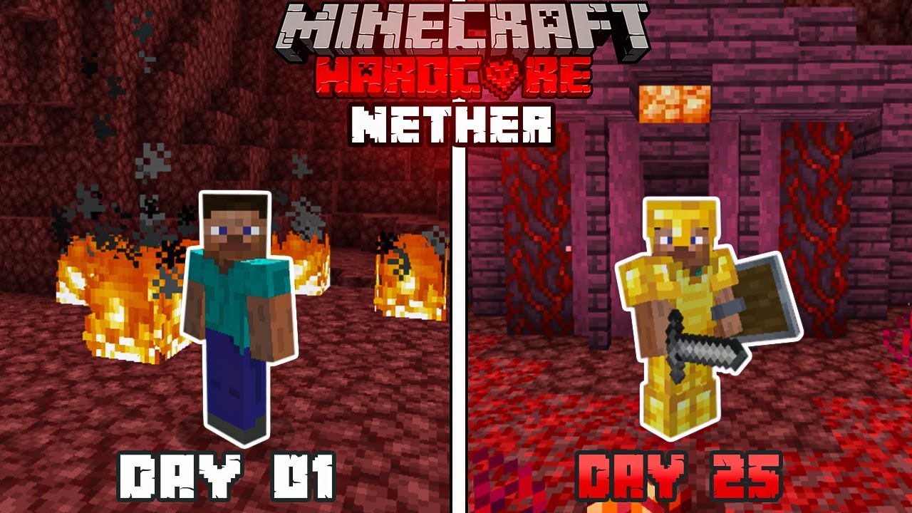 We Survived 25 Days in The Nether Only World (Hindi)