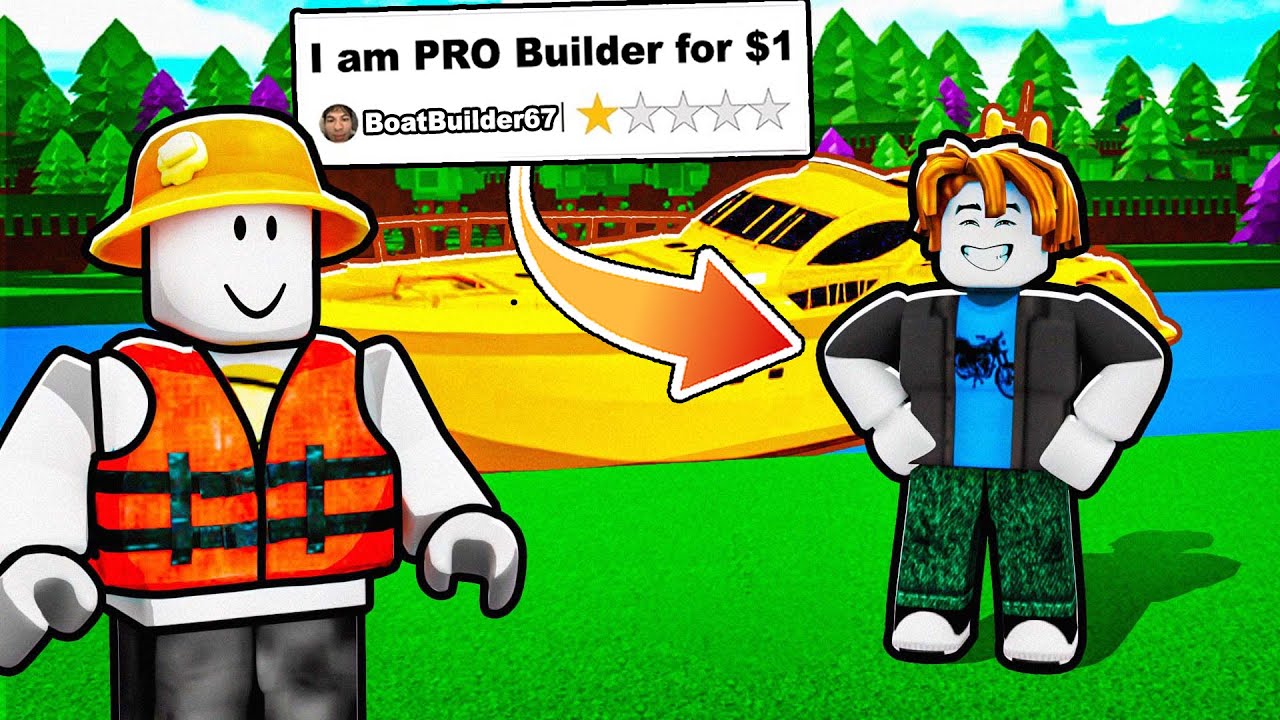 Я нанял строителя за 1 доллар, чтобы построить лодку в Roblox... ЭТО БЫЛА ОШИБКА!