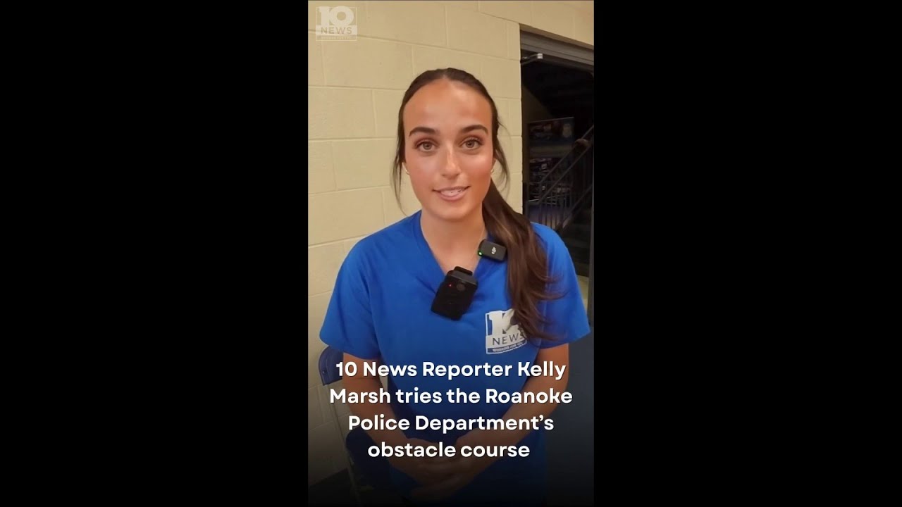 Kelly Marsh attempts Roanoke Police Department obstacle course