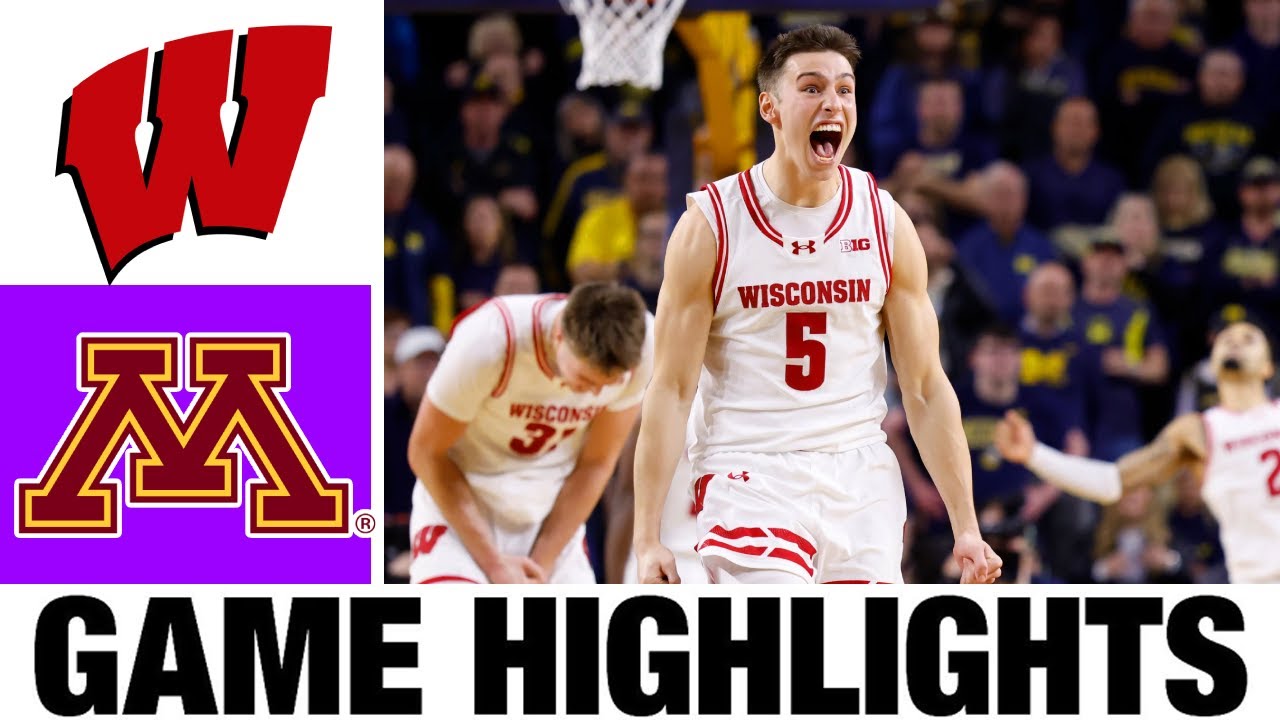 Wisconsin vs Minnesota Highlights | Men's Basketball | College Basketball 2025