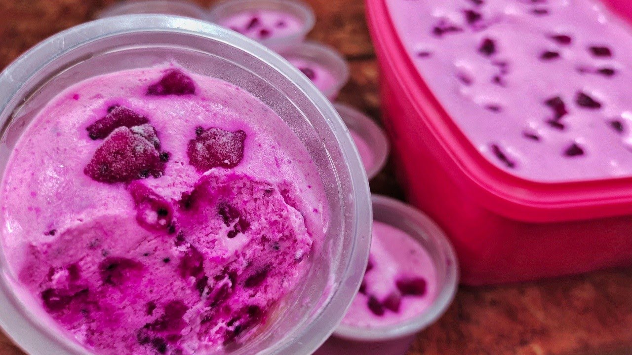 3 Ingredient Dragon Fruit Ice Cream