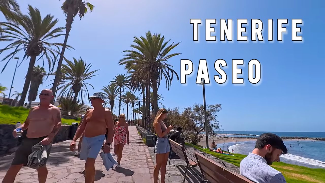 🌍 Tenerife. El paseo de la playa de Troya. Costa Adeje. 