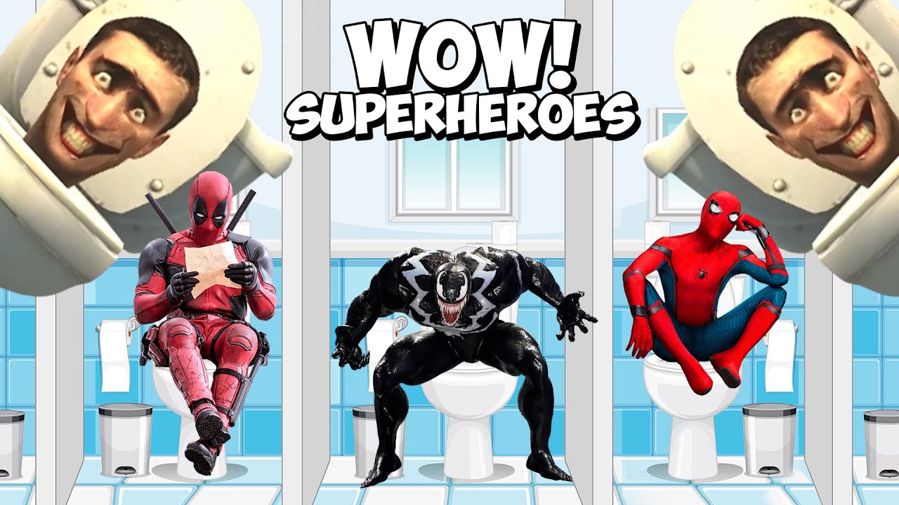 Skibidi Toilet🚽 vs Superheroes🦸‍♂️ | Dancing Venom🕷 Deadpool🔫 Spider-Man 🕸