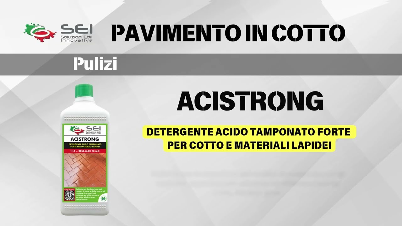 SEI | ACISTRONG su Cotto: Pulizia Professionale con Monospazzola!