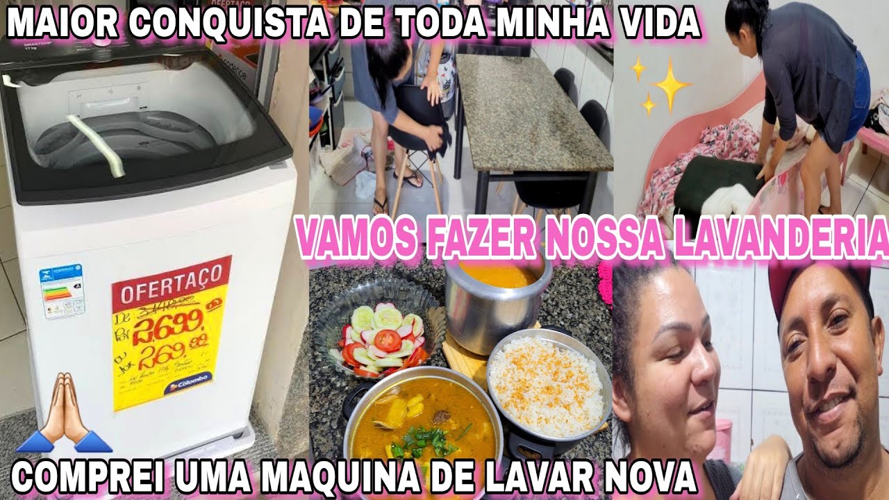 COMPRAMOS NOSSA MÁQUINA DE LAVAR ROUPA😭VEM REFORMAS POR AI 🥹VAMOS FAZER NOSSA LAVANDERIA DOS SONHOS🙏