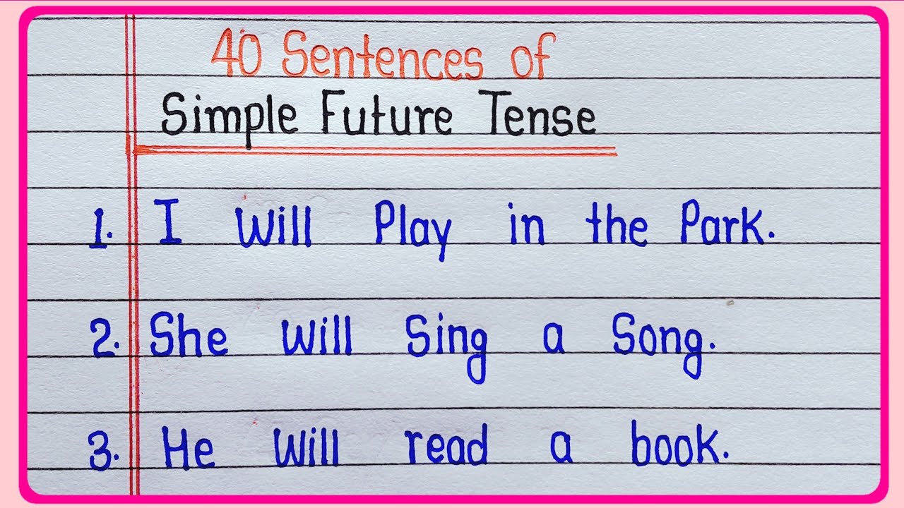 40 Sentences of Simple Future Tense || 40 Examples of Simple Future Tense in English Grammar 