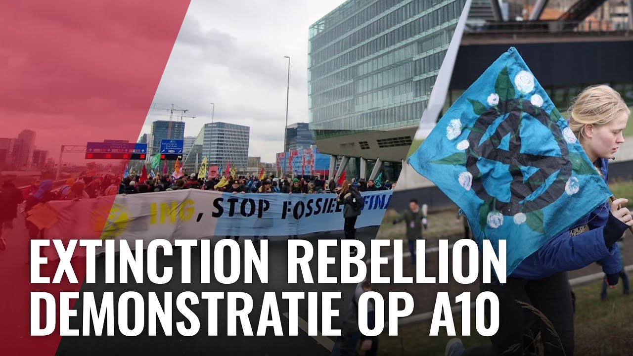 Extinction Rebellion demonstratie op de A10