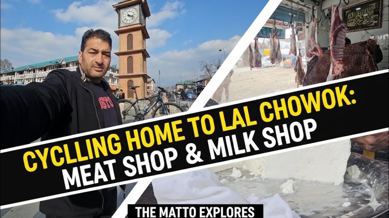 Journey lal chowk by cycle I jan bakery shop I meat milk shop 🍰🚴‍♂️🥛