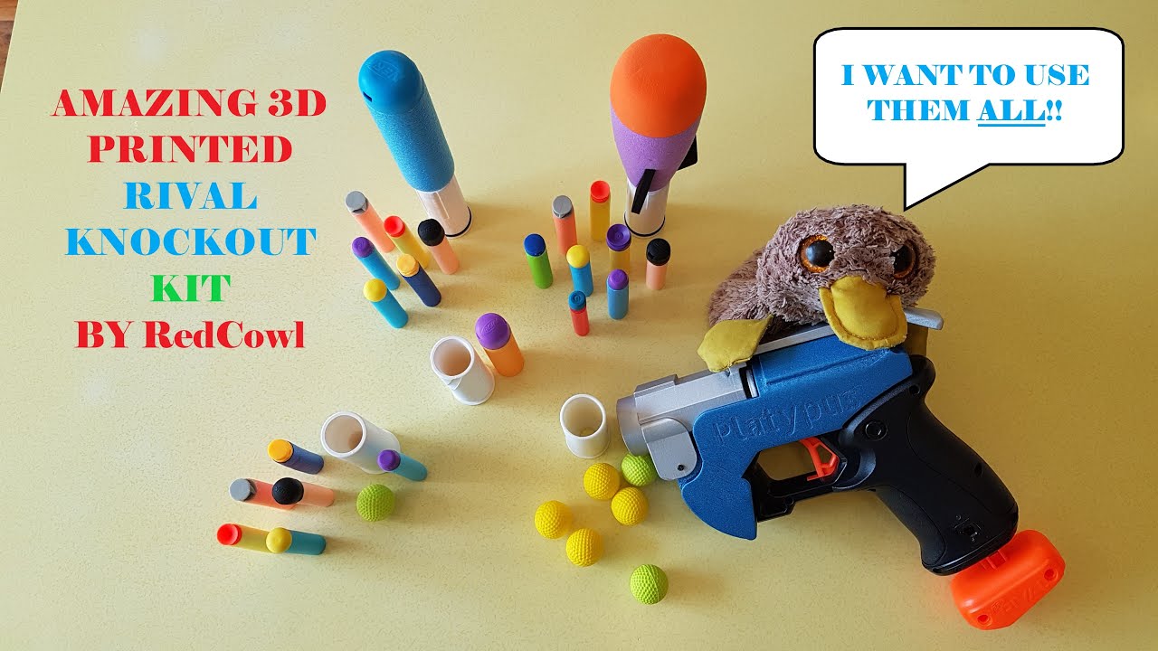 Awesome 3D Printed Platypus Nerf blaster kit + custom shells + Chrono!!! (chapters added)