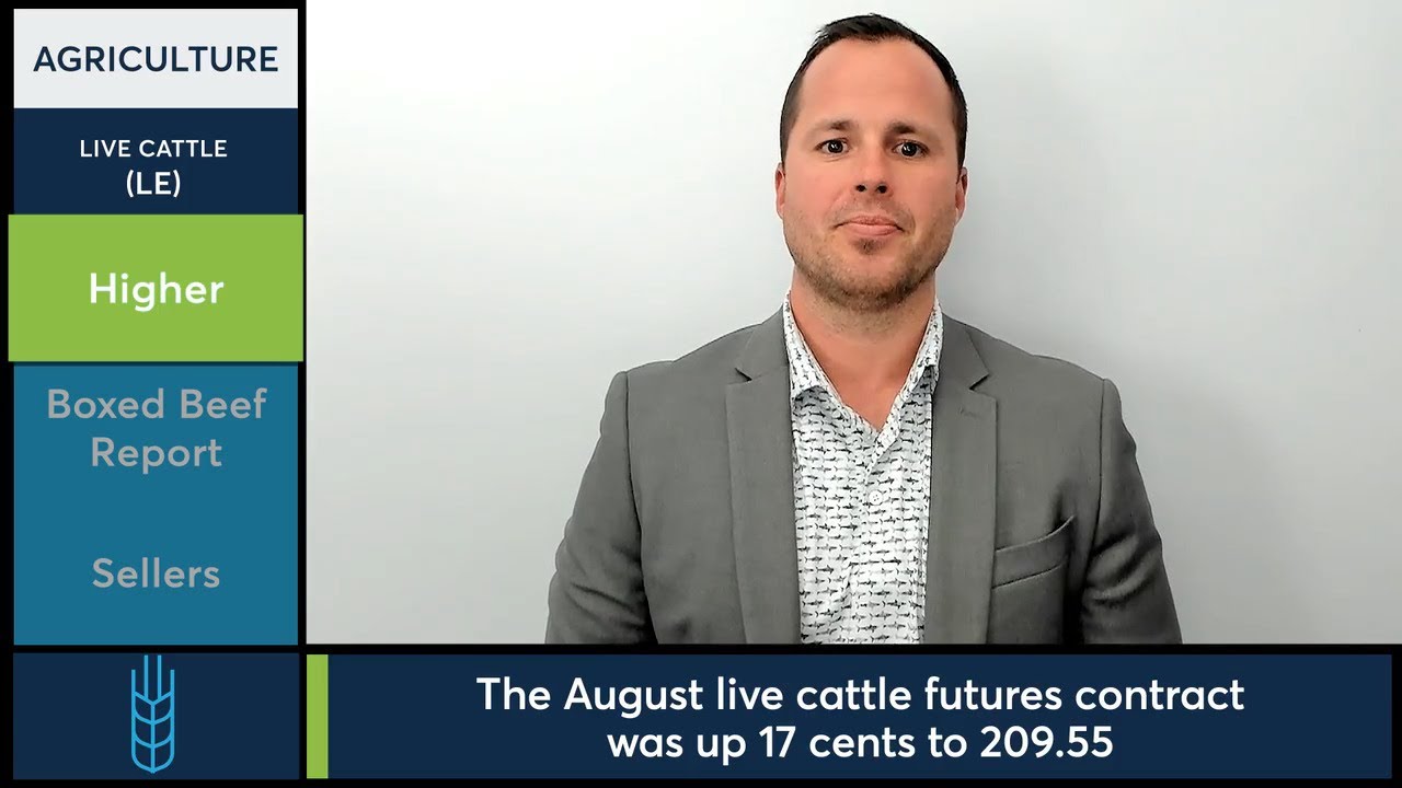 Live cattle prices were higher, but feeder cattle and lean hogs were both lower. 6/24/25