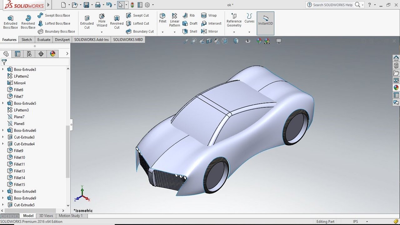 How to Design a Car in Solidworks