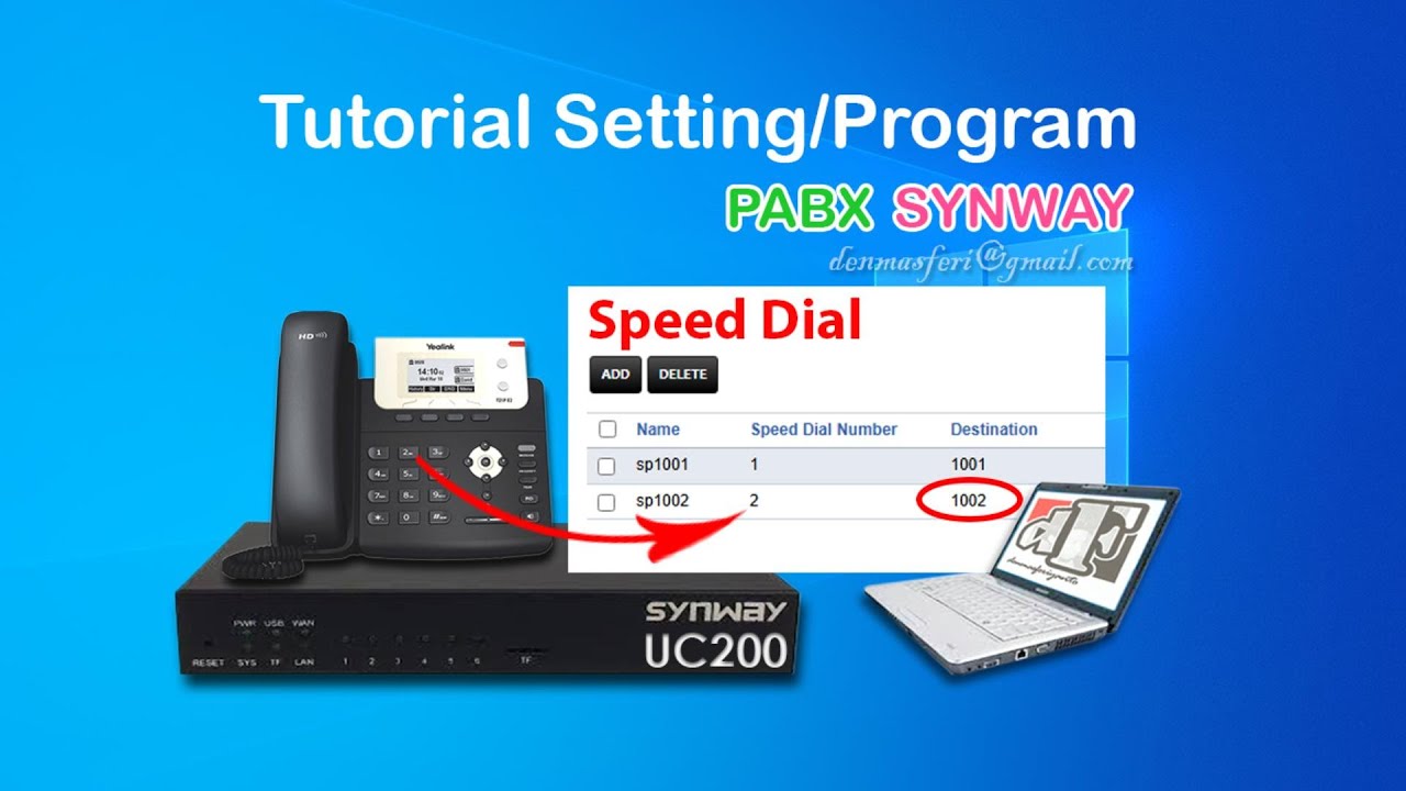Tutorial Speed Dial IP PBX Synway UC200