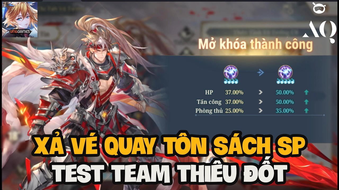 Tam Quốc Huyễn Tướng VNG - Xả V&eacute; Quay Tiểu B&aacute; Vương Huyền Minh T&ocirc;n S&aacute;ch Test Team Thi&ecirc;u Đốt