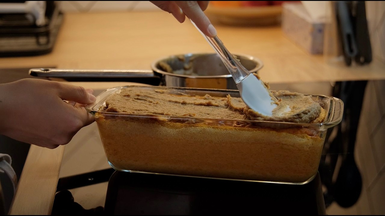 bake pumpkin cake with me | easy&healthy fall recipe