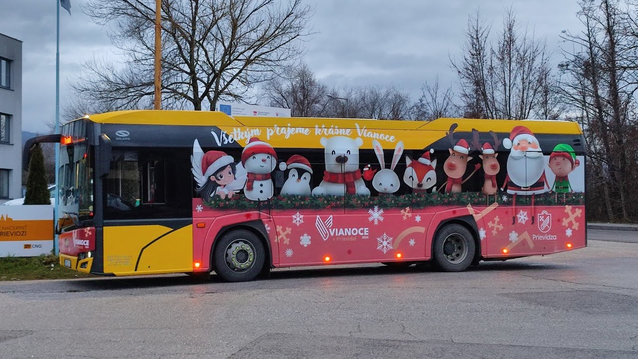 Vianočný autobus v Prievidzi | Solaris Urbino 10,5 IV • PD-500HG • SAD Prievidza