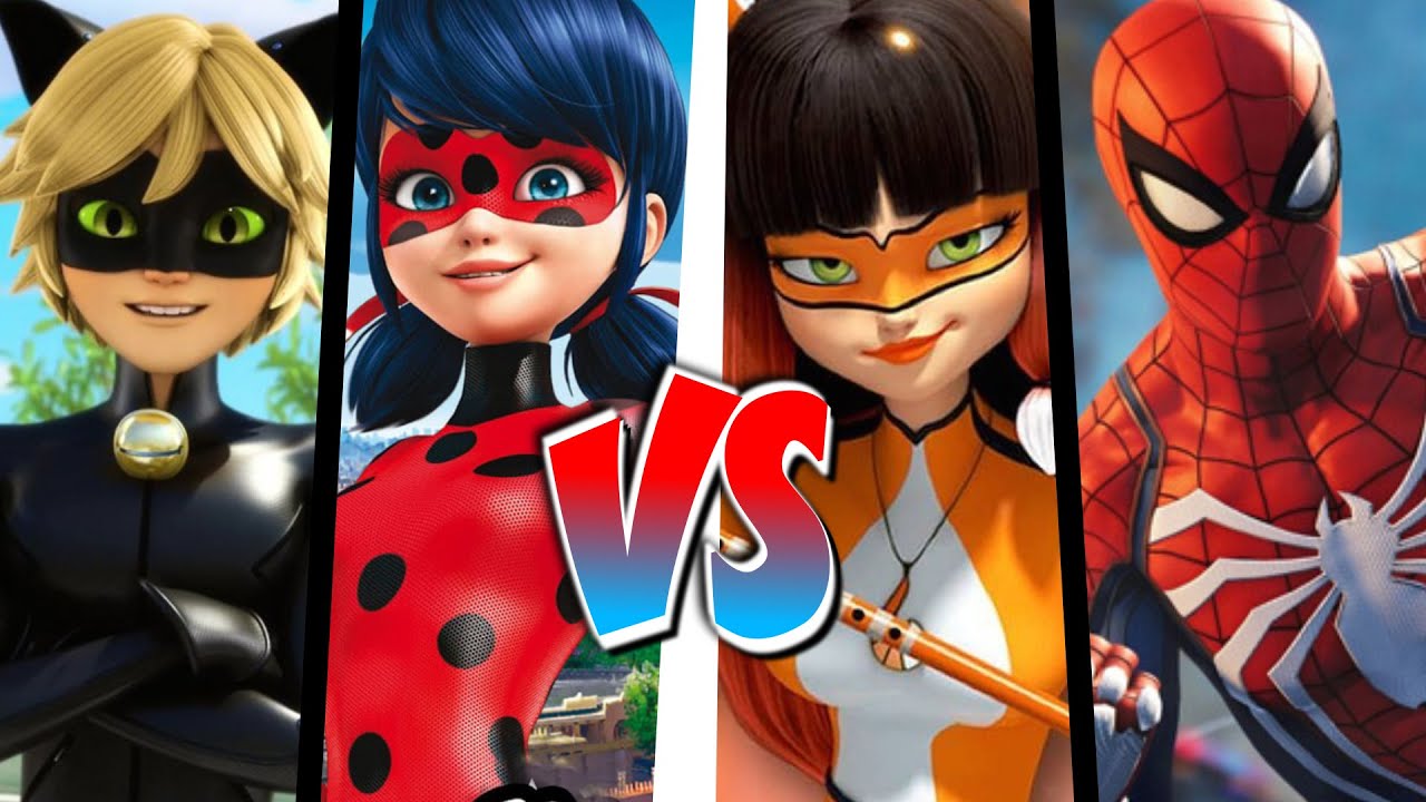 Ladybug y Cat Noir vs Volpina y Spiderman BATALLA DE RAP ANIMADA