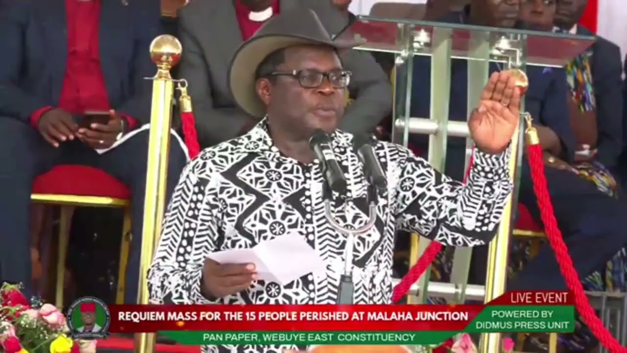 GOV LUSAKA POWERFUL SPEECH REQUIEM MASS OF PEOPLE WHI DIED AT MALAHA ACCIDENT!!!