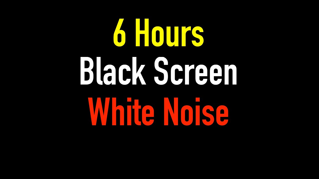 White Noise with Black Screen | 6 Hours | Focus, Relaxation & Sleep