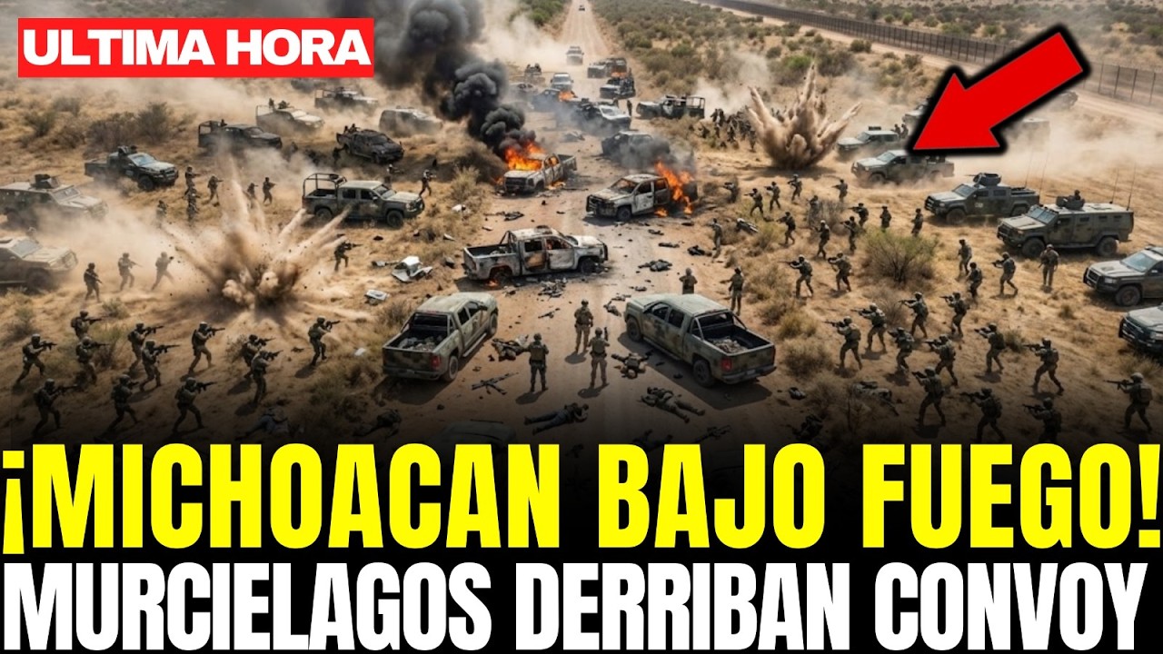 MICHOACÁN BAJO FUEGO: MURCIÉLAGOS DERRIBAN CONVOY y CAEN 83 SICARIOS del CJNG