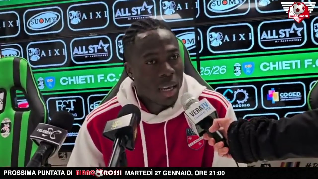 Chieti - Teramo 0-3, la dedica speciale per il primo goal di Njambè a mister Izzotti!