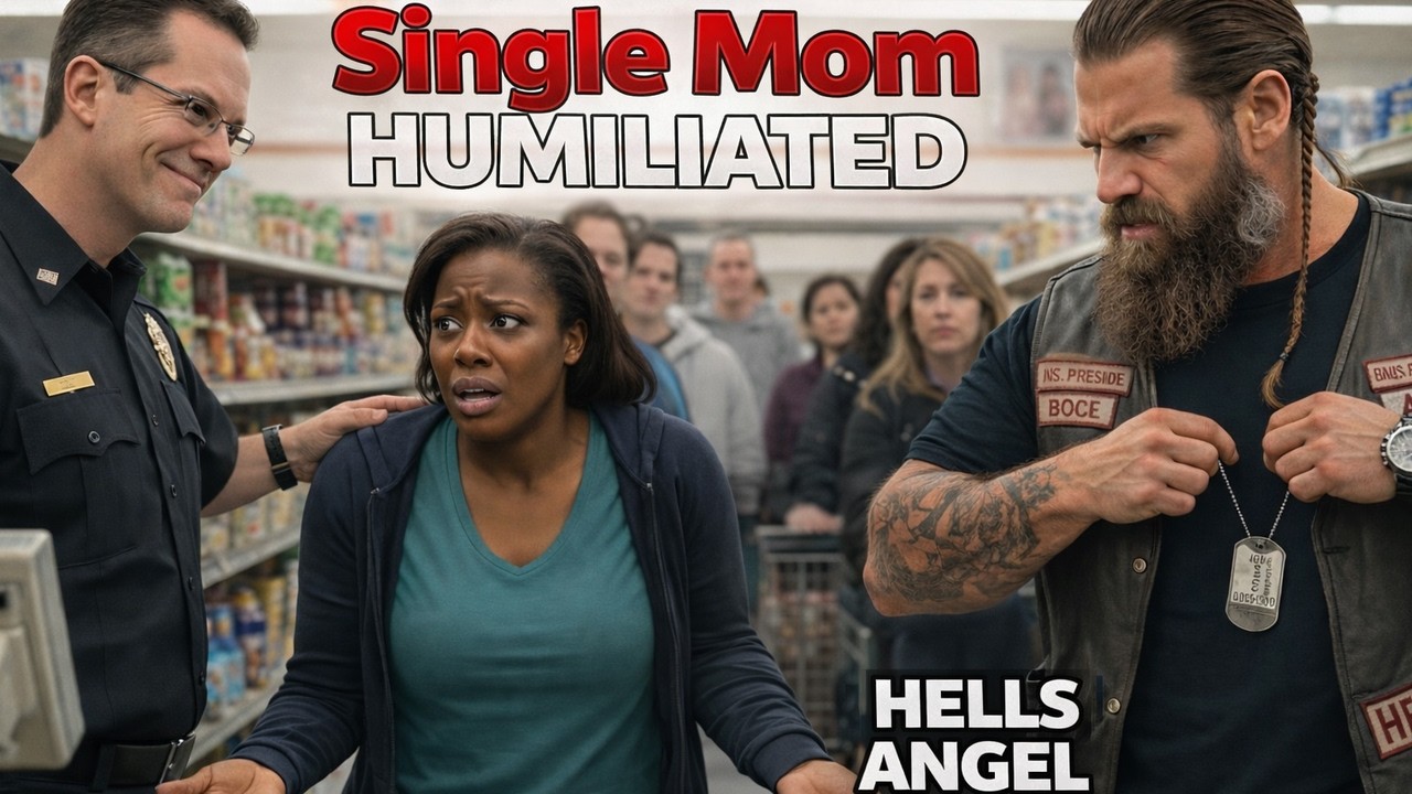 Single Mom got Accused of Shoplifting—Until the Hells Angel Shows up!!