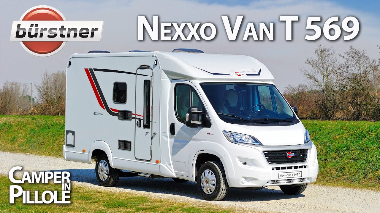 Bürstner Nexxo Van T 569: letto alla francese e tre armadi in 599 cm di lunghezza e 220 di larghezza