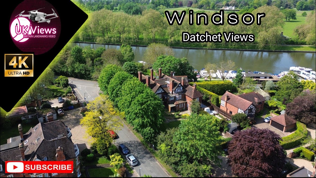 UK 🇬🇧 | Datchet | Windsor Area View | Drone Aerial Relaxation 4K UHD Video