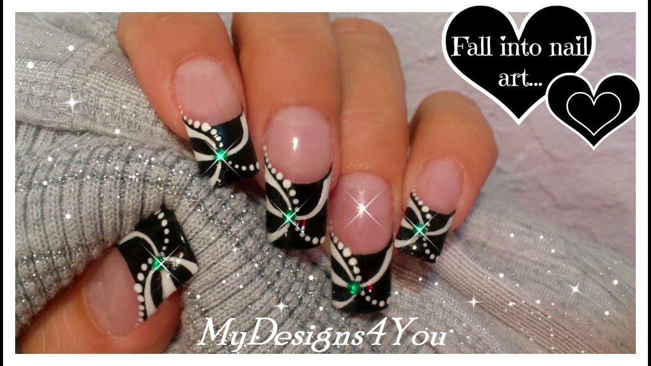 Easy Monochrome Nail Art | How to Correct Mistakes | French Tip ♥