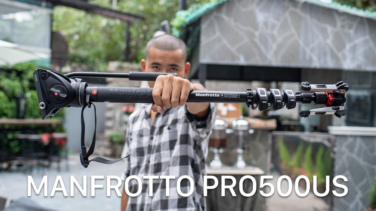 Manfrotto PRO500US - Monopod quay phim linh động, thao tác nhanh