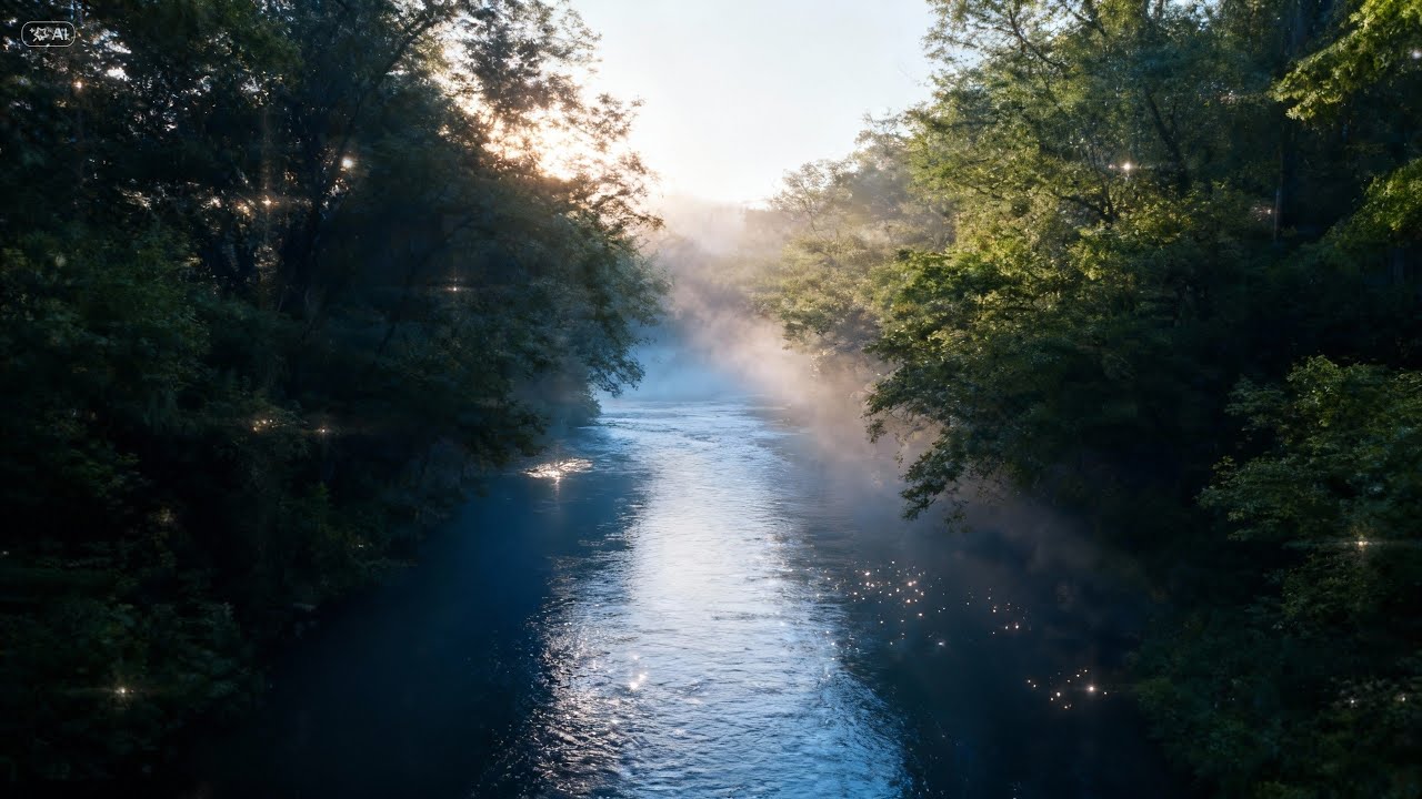 Soft Piano with Water and Bird Sounds for Sleep