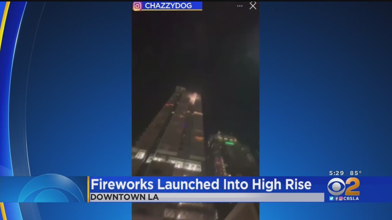 Caught On Camera: Fireworks Collide With DTLA High-Rise Apartment Building
