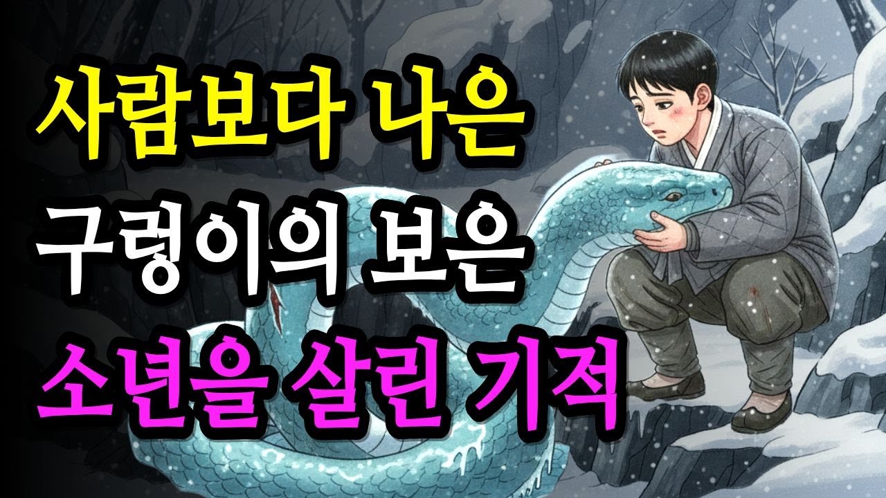 죽어가던 구렁이를 정성껏 보살폈더니, 고아 소년에게 은혜를 갚은 기적 | 옛날이야기 오디오북 야담 전설 민담 설화