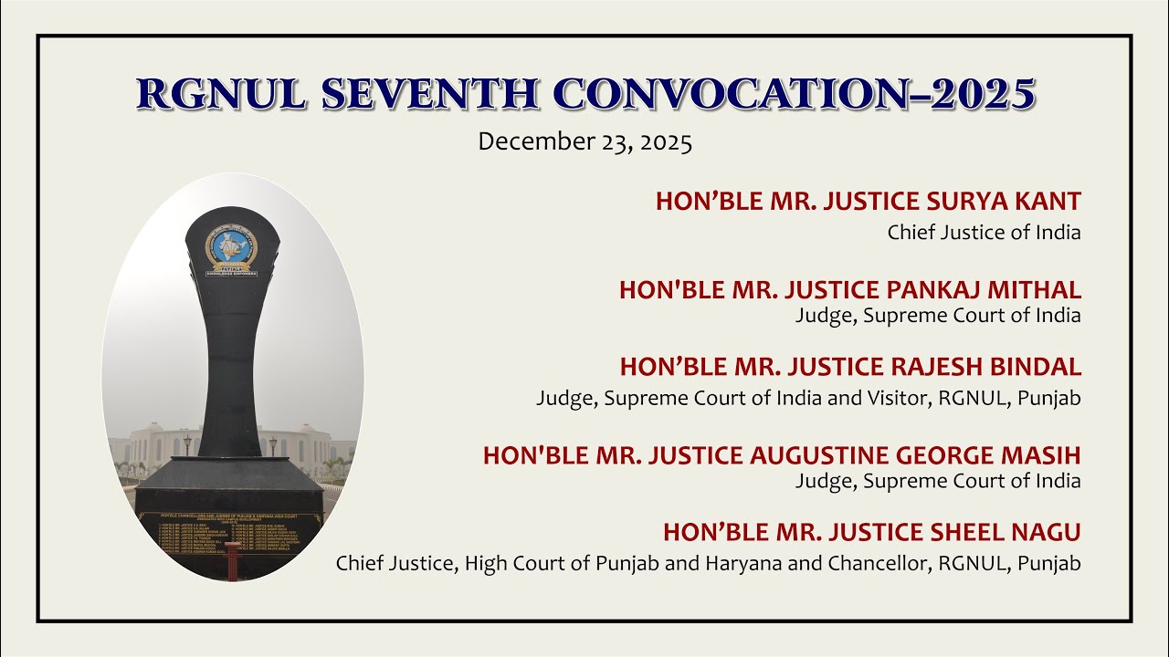 RGNUL 7th Convocation Ceremony 2025