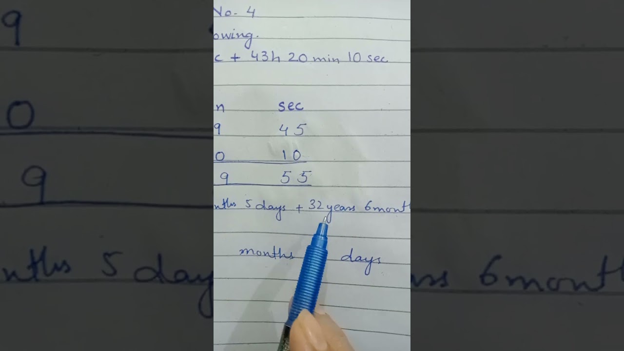 Addition of measures of Time