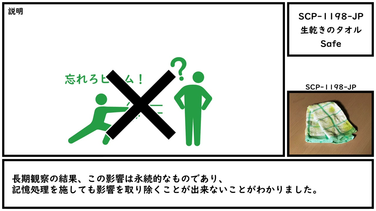 【ゆっくり紹介】SCP-1198-JP【生乾きのタオル】