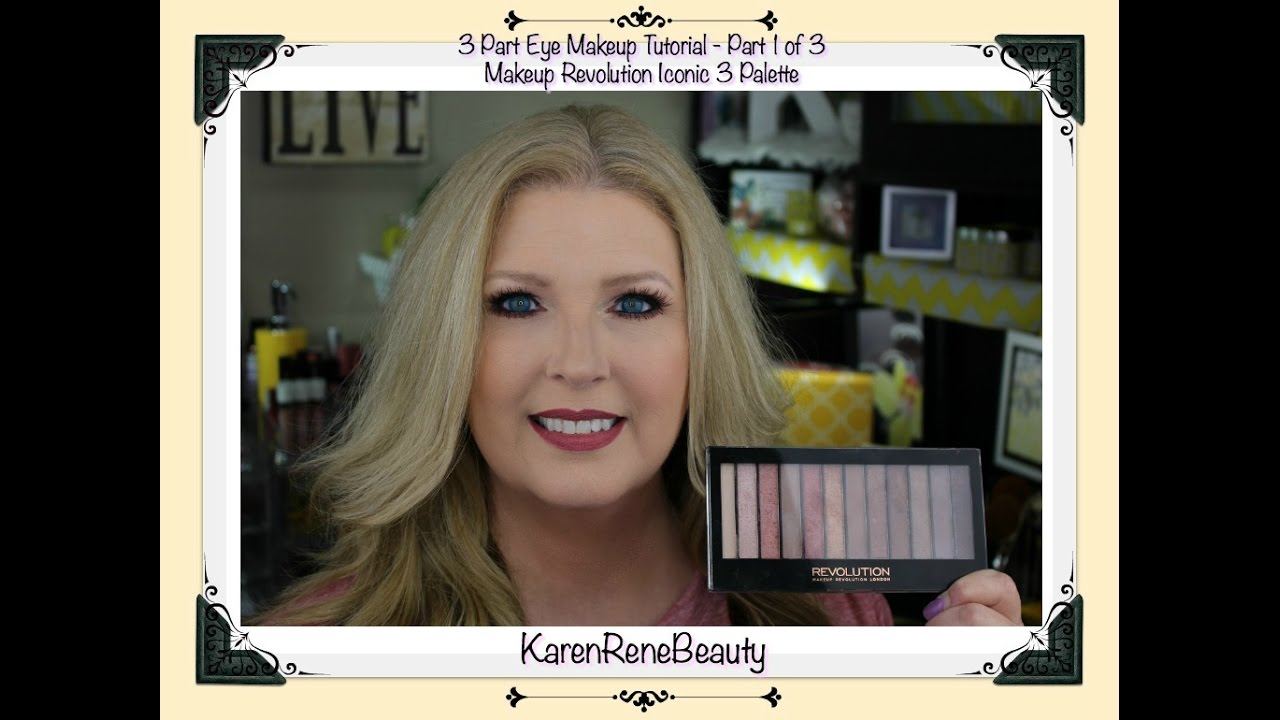 3 Part Eye Makeup Tutorial - part 1 of 3 - Makeup Revolution Iconic 3 Palette