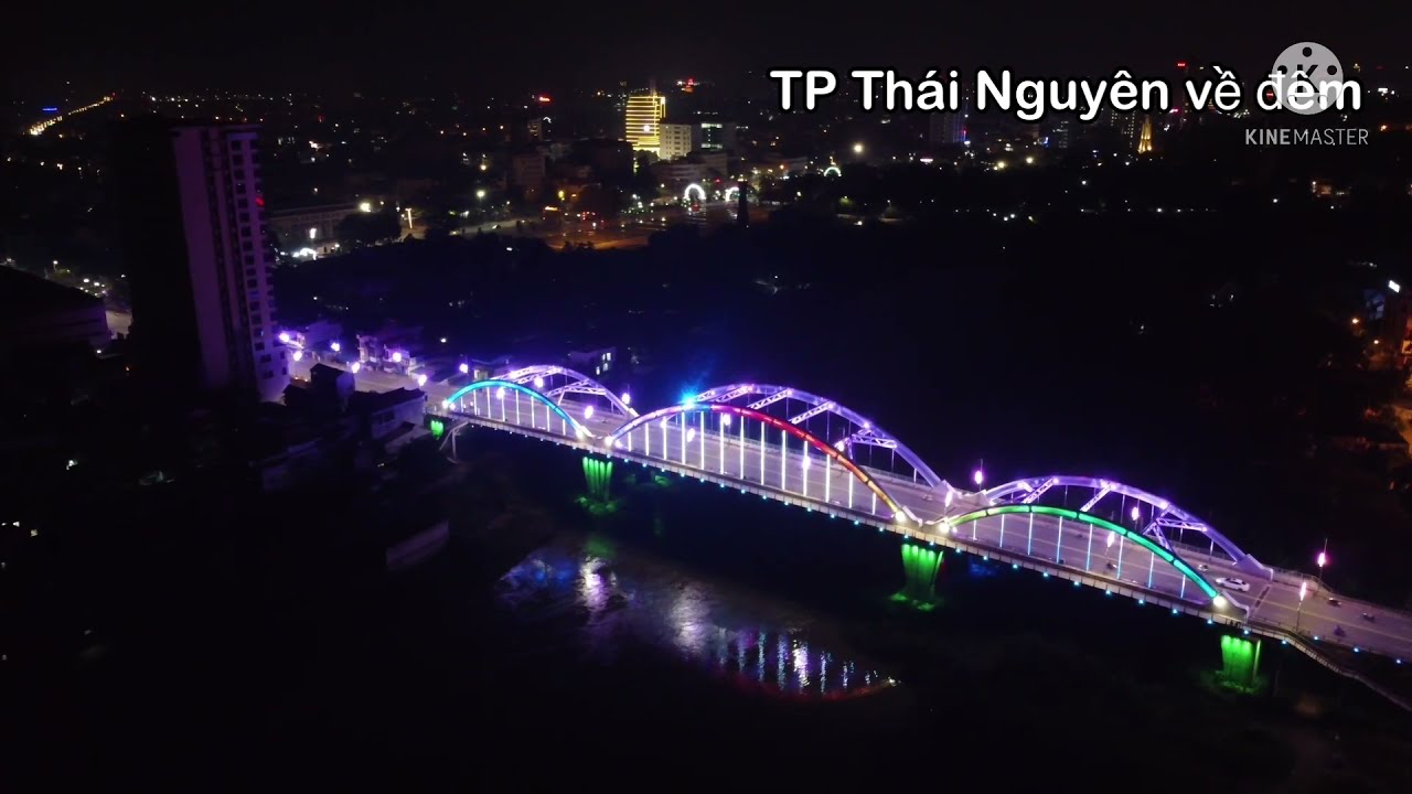 Một góc TP Thái Nguyên về đêm