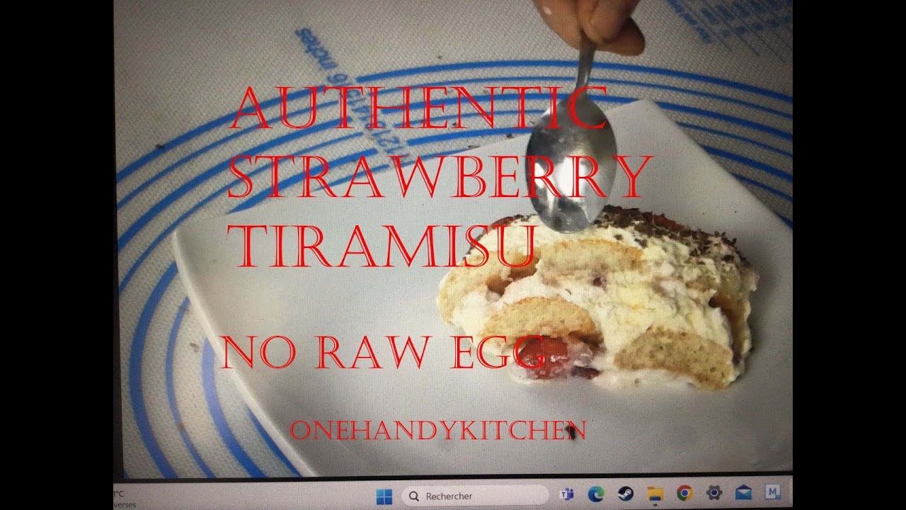 Authentic Strawberry Tiramisu No Raw Egg