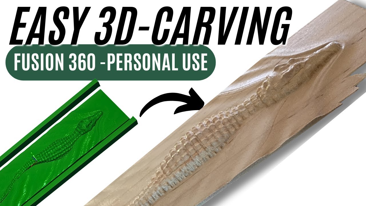 3D Carving in Fusion 360 (CNC Router Tutorial)