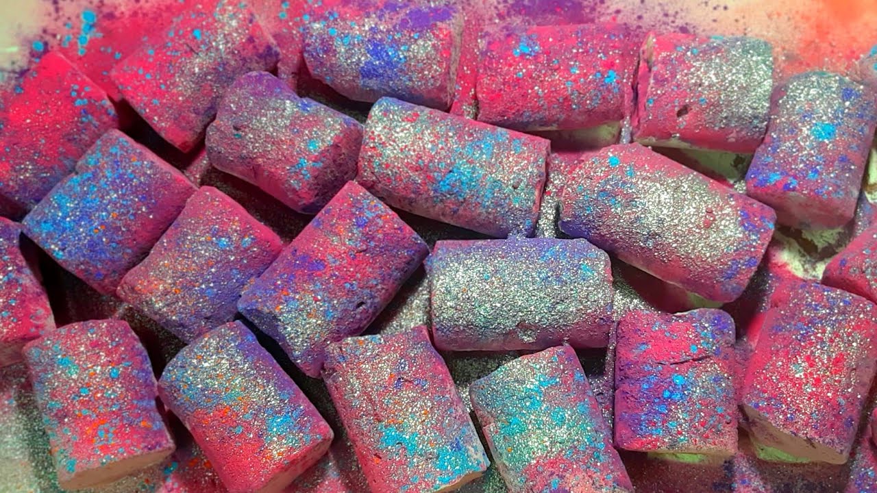 Gym Chalk Cylinder Reforms Crush Collab w/@asmrneha #crumbles #dustyasmr #dustygymchalk